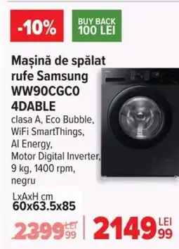 Carrefour Maşină de spălat rufe Samsung WW90CGC0 4DABLE Ofertă