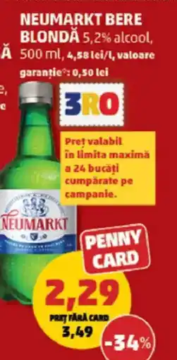 Penny Neumarkt bere blondă Ofertă