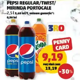 Penny Pepsi regular/twist/ mirinda portocale Ofertă