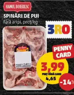Penny Spinări de pui Ofertă