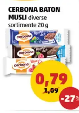 Penny Cerbona baton musli Ofertă