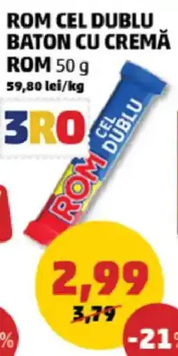 Penny Rom cel dublu baton cu cremă rom Ofertă