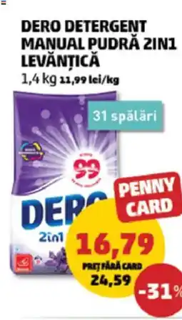 Penny DERO Detergent manual pudră 2in1 levanțică Ofertă
