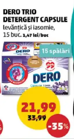 Penny DERO trio detergent capsule Ofertă