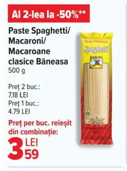 Carrefour Market Paste Spaghetti/ Macaroni/ Macaroane clasice Băneasa Ofertă
