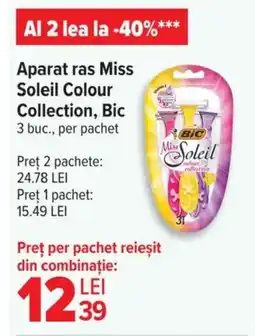 Carrefour Market Aparat ras Miss Soleil Colour Collection, Bic Ofertă
