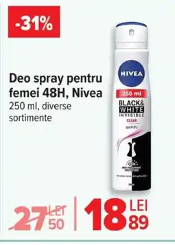 Carrefour Market Deo spray pentru femei 48H, Nivea Ofertă