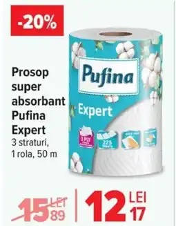 Carrefour Market Prosop super absorbant Pufina Expert Ofertă