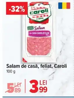 Carrefour Market Salam de casă, feliat, Caroli Ofertă