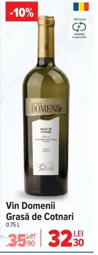 Carrefour Market Vin Domenii Grasă de Cotnari Ofertă