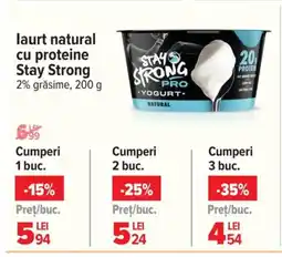 Carrefour Market laurt natural cu proteine Stay Strong Ofertă