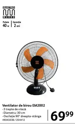 Selgros Ventilator de birou EM2002 Ofertă