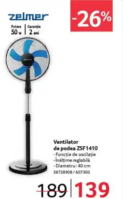 Selgros Ventilator de podea ZSF1410 Ofertă