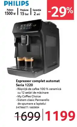 Selgros PHILIPS Espressor complet automat Seria 1220 Ofertă