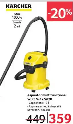 Selgros KARCHER Aspirator multifuncțional WD 3 V-17/4/20 Ofertă