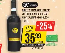 Mega Image MONTEPULCIANO COLLEFRISIO Vin roşu, tenuta giuliano montepulciano d'abruzzo Ofertă