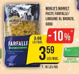 Mega Image WORLD'S MARKET Paste farfalle/ linguine al bronzo Ofertă