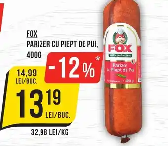 Mega Image FOX Parizer cu piept de pui Ofertă