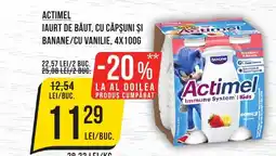 Mega Image Actimel Iaurt de băut, cu căpşuni și banane/cu vanilie Ofertă