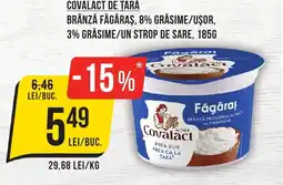 Mega Image Covalact de ţară Brânză făgăraş, 8% grasime/uşor, 3% grasime/un strop de sare Ofertă