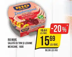 Mega Image RIO MARE Salată cu ton și legume mexicane Ofertă