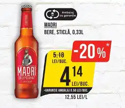 MADRI Bere, sticlă