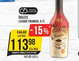 Mega Image BAILEYS Lichior tiramisu Ofertă