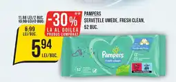 Mega Image PAMPERS Servetele umede, fresh clean Ofertă