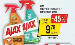Mega Image AJAX Spray multisuprafețe/ pentru baie Ofertă
