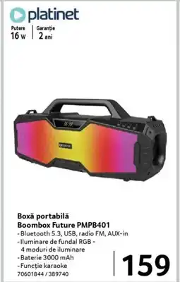 Selgros Boxă portabilă Boombox Future PMPB401 Ofertă