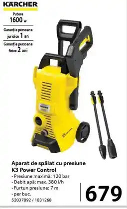 Selgros KÄRCHER Aparat de spălat cu presiune K3 Power Control Ofertă