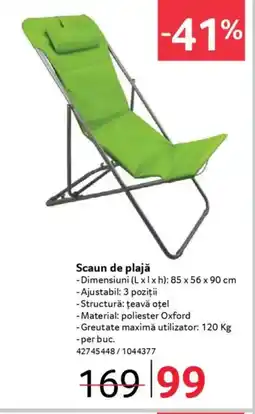 Selgros Scaun de plajă Ofertă