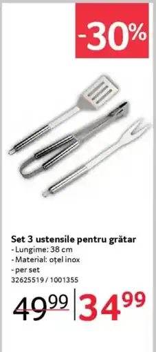 Selgros Set 3 ustensile pentru grătar Ofertă