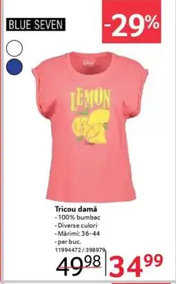 Selgros BLUE SEVEN Tricou damă Ofertă