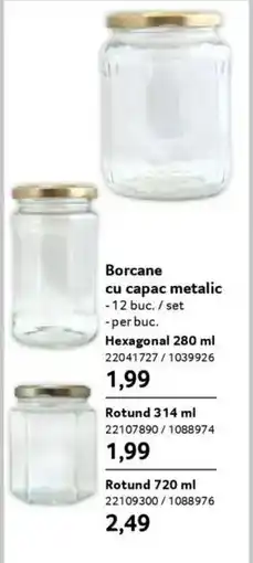 Selgros Borcane cu capac metalic Ofertă