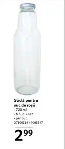 Selgros Sticlă pentru suc de rosii Ofertă