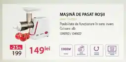 Selgros Maşină de pasat roşii HMP 1340WH Ofertă