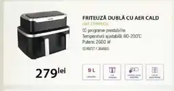 Selgros Friteuză dublă cu aer cald HAF-DDB9BK26 Ofertă