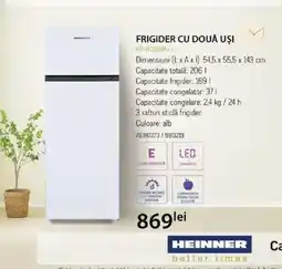 Selgros Frigider cu două uși HF-H2206E++ Ofertă