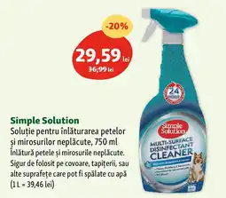 Simple Solution Soluție pentru înlăturarea petelor şi mirosurilor neplăcute