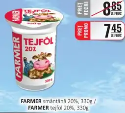 CBA FARMER smântână 20% Ofertă