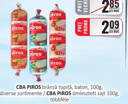 CBA CBA PIROS brânză topită, baton Ofertă