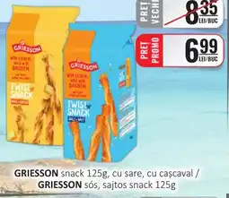CBA GRIESSON snack, cu sare, cu caşcaval Ofertă
