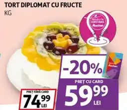 Auchan Tort diplomat cu fructe Ofertă