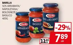 Auchan Barilla sos arrabiata/ napoletana/ bologneze basilico Ofertă