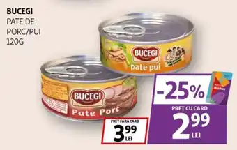 Auchan Bucegi pate de porc/pui Ofertă
