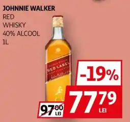 Johnnie walker red whisky 40% alcool