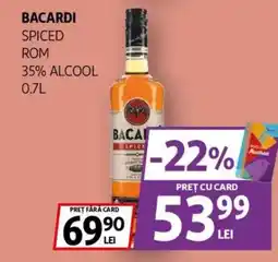 Auchan Bacardi spiced rom 35% alcool Ofertă