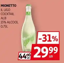 Auchan Mionetto il ugo cocktail alb 15% alcool Ofertă