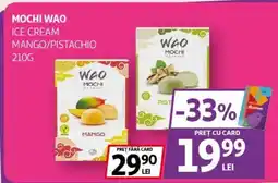 Auchan Mochi wao ice cream mango/pistachio Ofertă